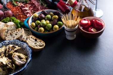 İspanyolca tapas, gıda sınır arka plan