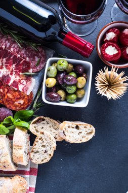İspanyolca tapas, gıda sınır arka plan