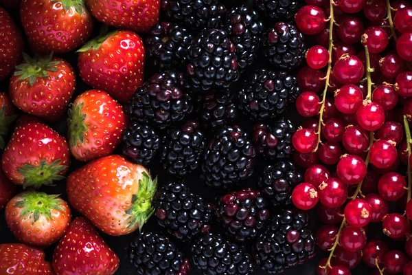 Ferme fraîche fruits de baie d'été fond — Photo