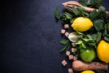 Ev yapımı limonata maddeler arka plan