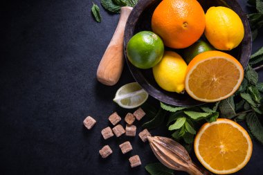 Ev yapımı limonata maddeler arka plan