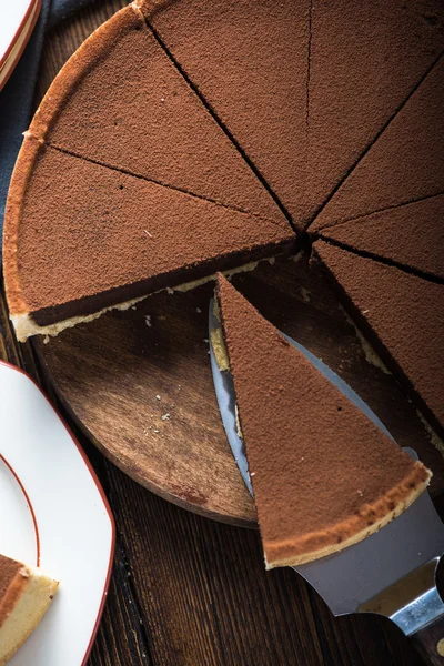 Μερίδα της σοκολάτας αδικοπραξία ή κέικ — Φωτογραφία Αρχείου
