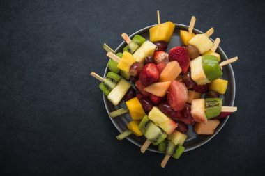 Egzotik meyve parti aperatifler, gıda arka plan