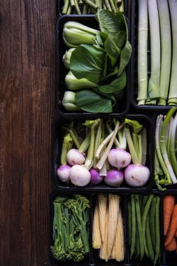 Çiftçi pazar taze sebze, yemek arka plan