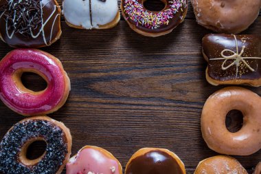 Vbrant ve tatlı çörek ahşap tablo