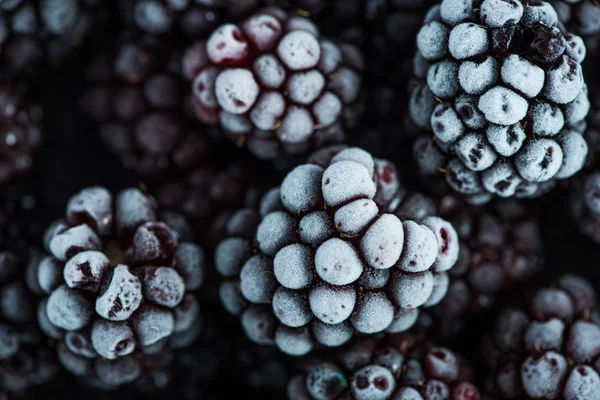 Zavřít pohled na zmrazené ovoce Blackberry — Stock fotografie
