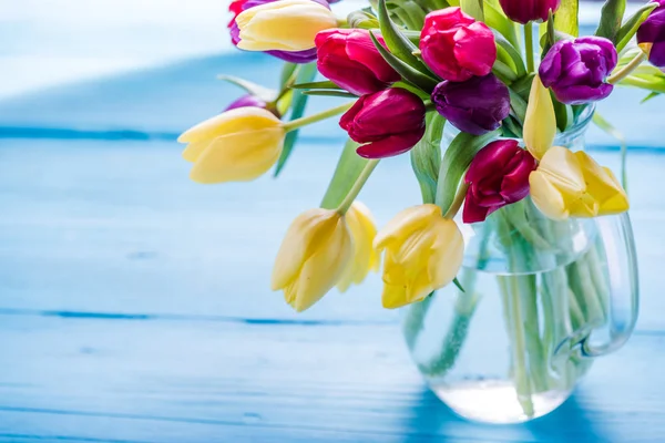 Fresh spring bunch of tulips — Stock Photo, Image