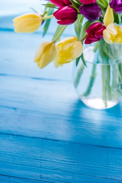 Fresh spring bunch of tulips — Stock Photo, Image