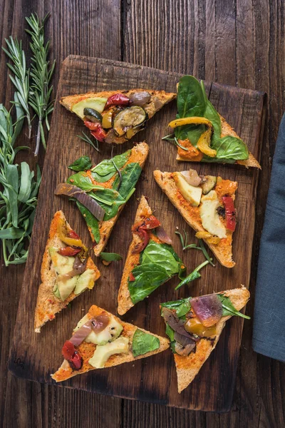 Almuerzo saludable, sándwich de verduras asadas — Foto de Stock