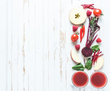 Masada kırmızı antioksidan smoothie maddeler