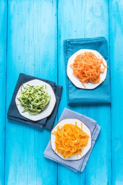 Vejetaryen ve sağlıklı spagetti 