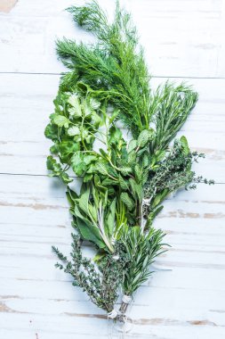 Aromatik otlar ve baharatlar bahçesinden