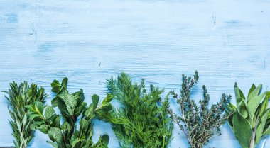 Sağlıklı ve aromatik otlar ve baharatlar 