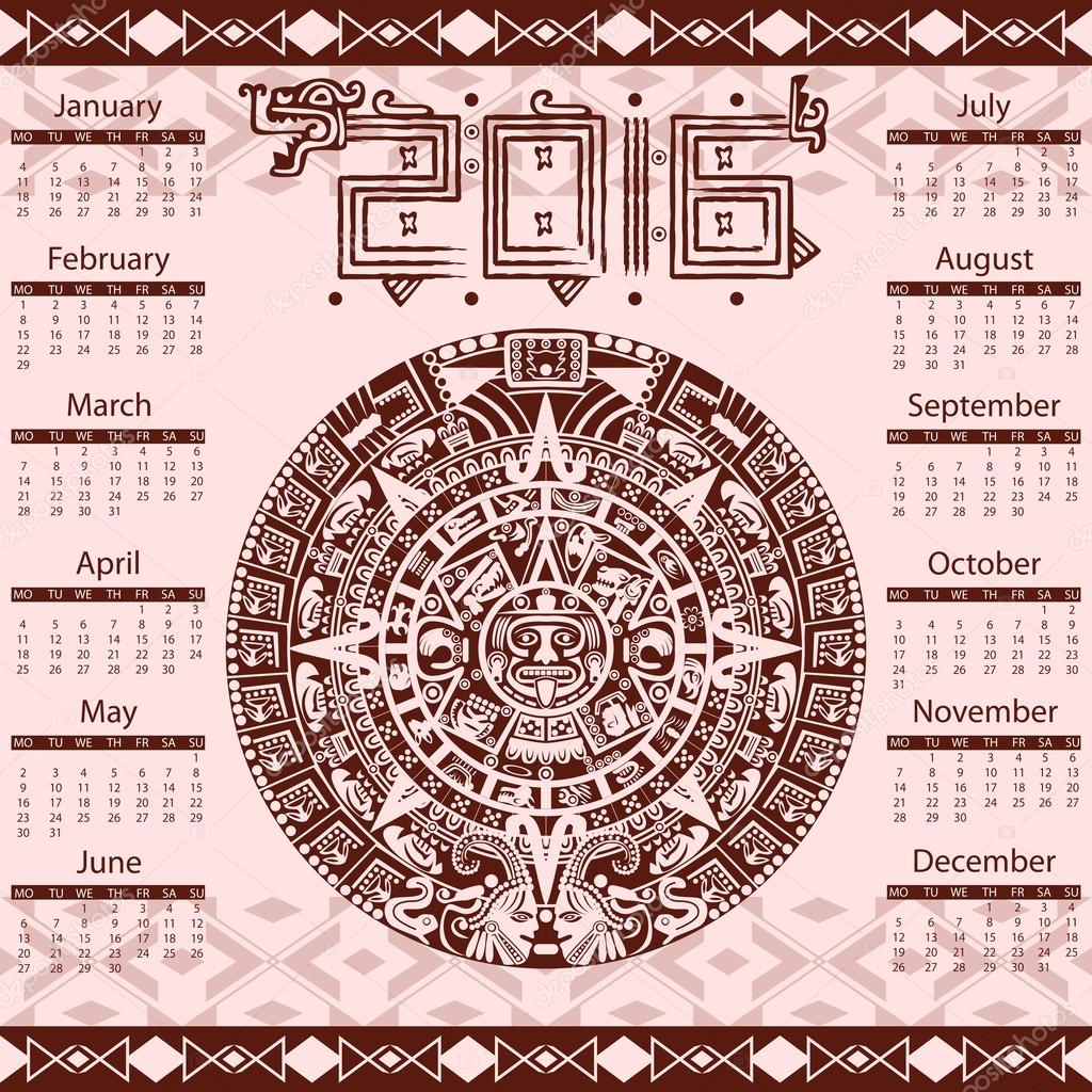 Aztec Calendar 16 Stock Vector Image By C Sateda Aztec Calendar 16 Stock Vector Image By C Sateda