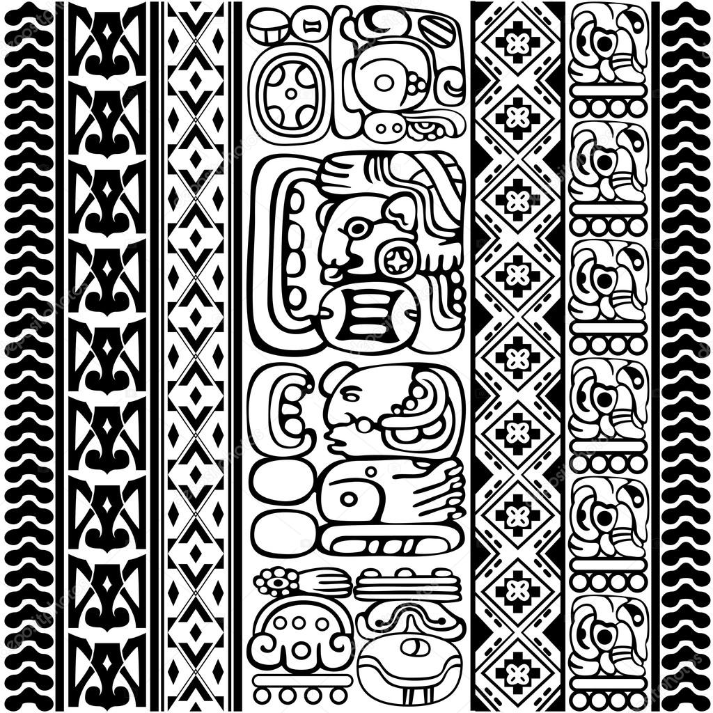 Mayan Glyphs and Ornaments Stock Vector Image by ??sateda 96226924