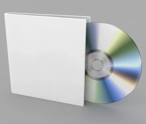 Leere Compact Disk auf grauem Hintergrund — Stockfoto