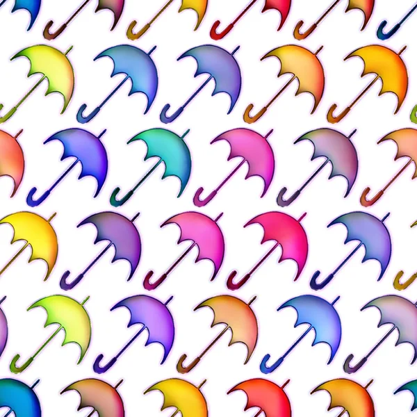 Безшовна текстура барвисті парасольки — стокове фото