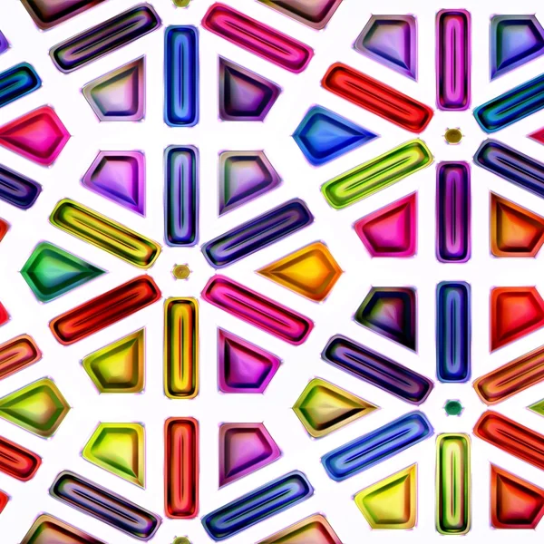 Struttura senza cuciture di astratto brillante brillante forme geometriche colorate — Foto Stock