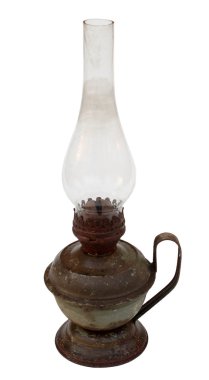 antika gaz lambası ile cam ampul