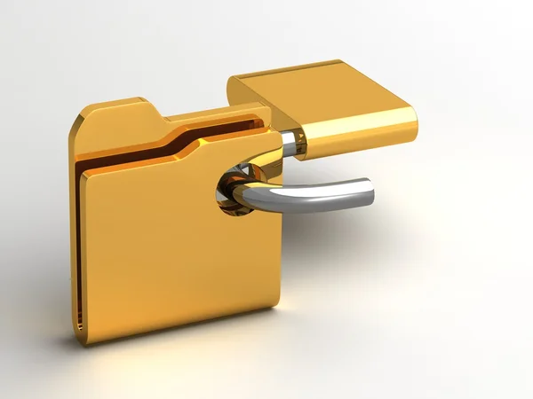 Computer icon for secure folder — Stock Photo, Image