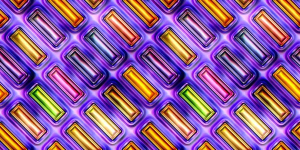 Seamless texture of abstract shiny colorful 3D illustration — Stock Photo, Image