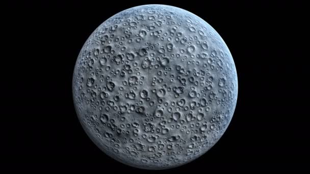 Pleine lune avec cratères lune sur la vidéo tourne de gauche à droite 