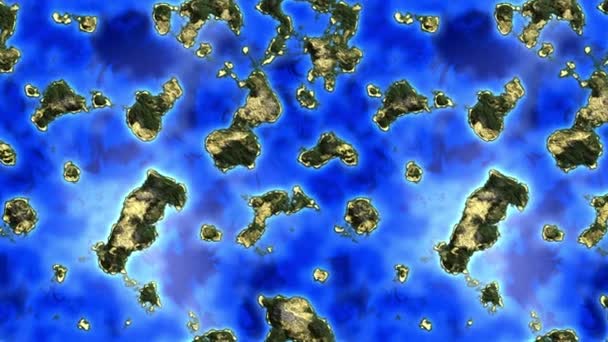 Nahtlose Textur Land und Meer 3D-Illustration — Stockvideo