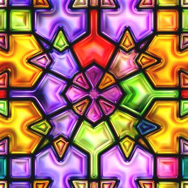 Naadloze textuur van abstracte helder glanzende kleurrijke 3d illustratie — Stockfoto