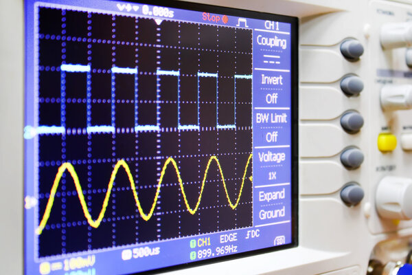 wave on oscilloscope