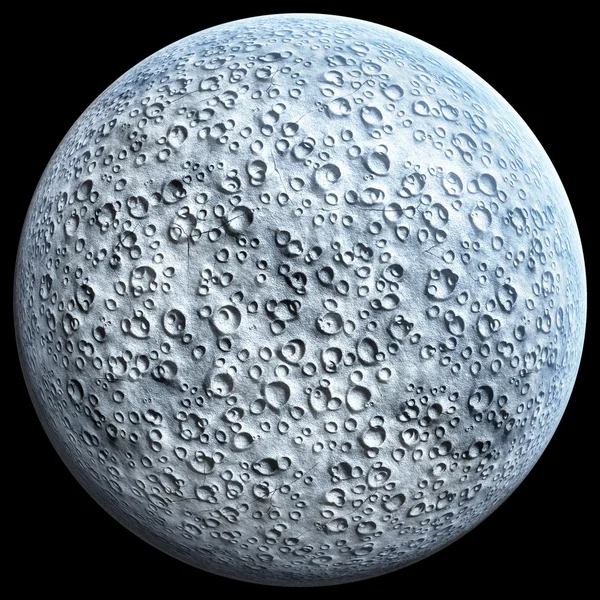 Volle maan met kraters 3d illustratie — Stockfoto