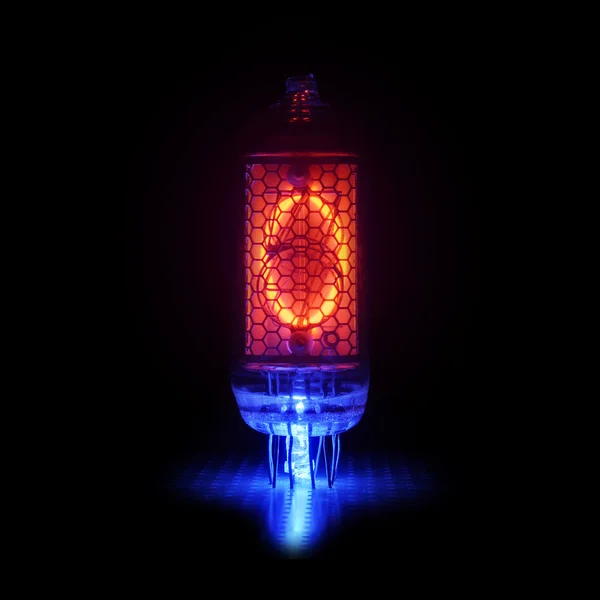 Nixie Tube Indikator für die Anzahl der Retro-Stil. Ziffer 0 — Stockfoto