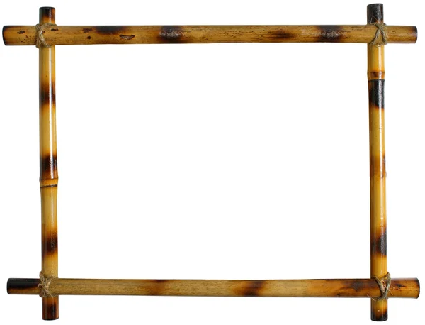Bamboo frame isolated on white background — Stock Photo, Image