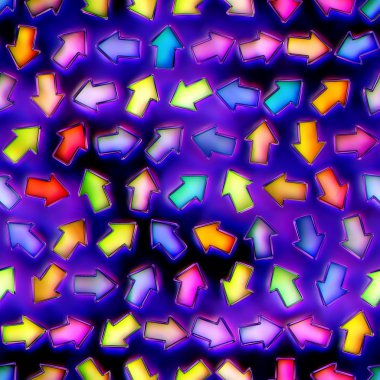 Soyut parlak parlak renkli okların sorunsuz doku