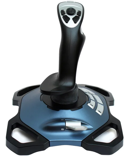 Joystick van de computer op wit wordt geïsoleerd — Stockfoto