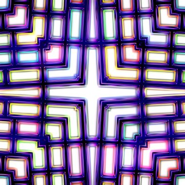 Soyut parlak parlak renkli 3d resimde sorunsuz dokusuna