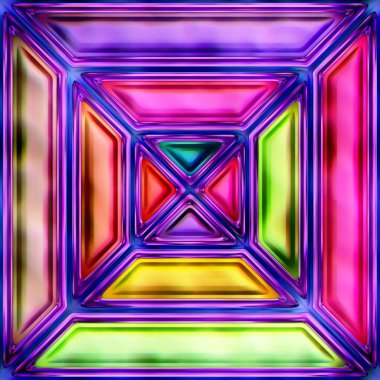 Soyut parlak renkli geometrik şekillerin kusursuz dokusu