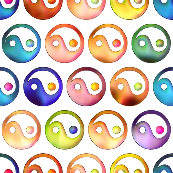 Sömlös konsistens Yin Yang symbol buddhism bild — Stockfoto