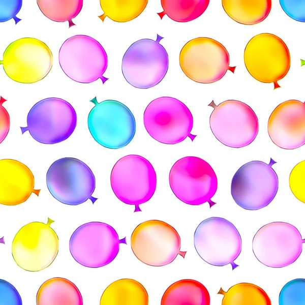 Struttura senza cuciture di astratto brillante palloncini colorati brillanti, isolamento su uno sfondo bianco — Foto Stock