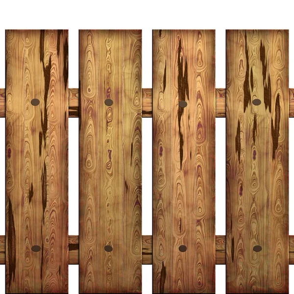 Fence made of boards seamless texture illustration — Stock Photo, Image