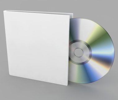 gri bir arka plan üzerinde boş CD