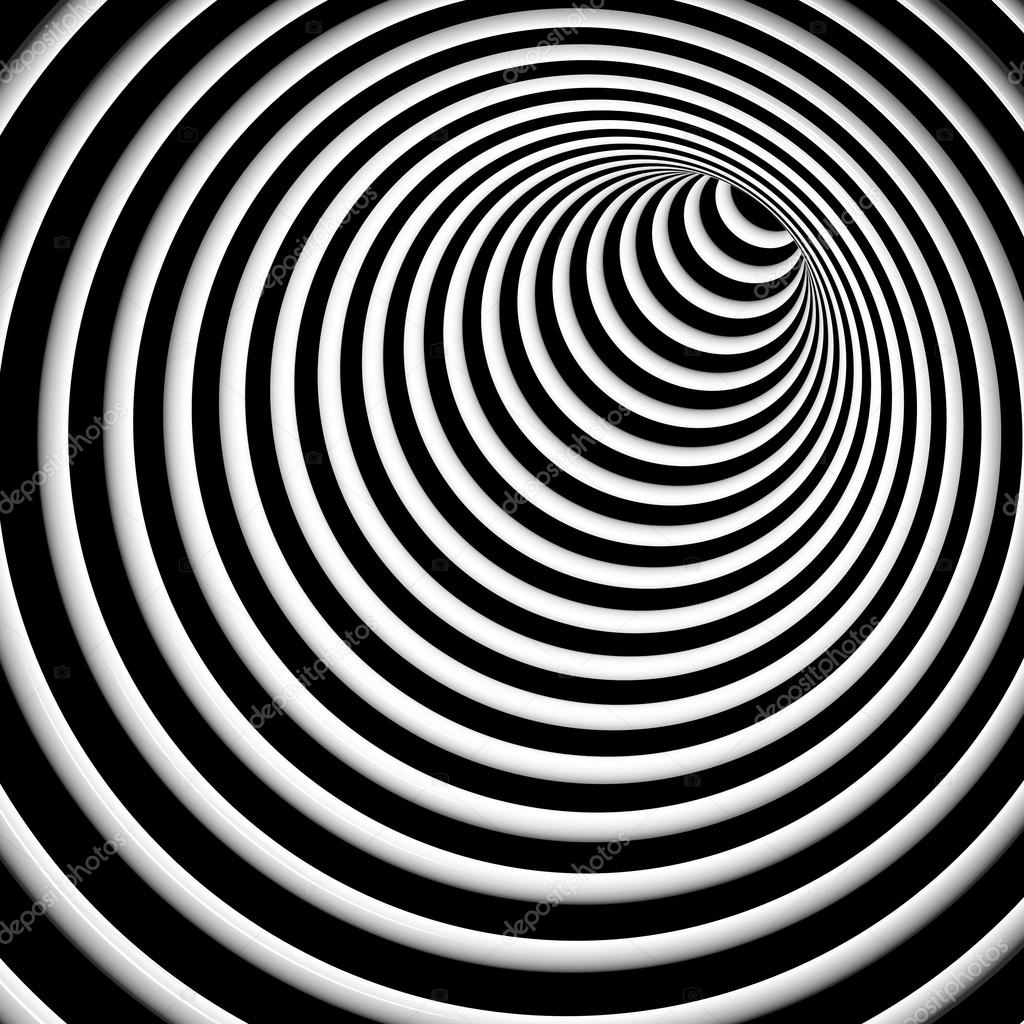 hypnosis black and white symbol