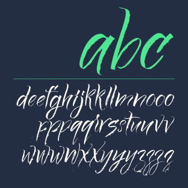 Alphabet letters: lowercase. Vector alphabet. Hand drawn letters. Letters of the alphabet written with a colapen
