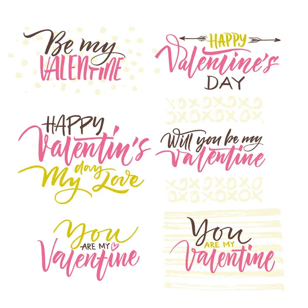 Valentinstag Gestaltungselemente. Kalligraphie Postkarte oder Poster Grafik Design Schriftzug-Element. — Stockvektor