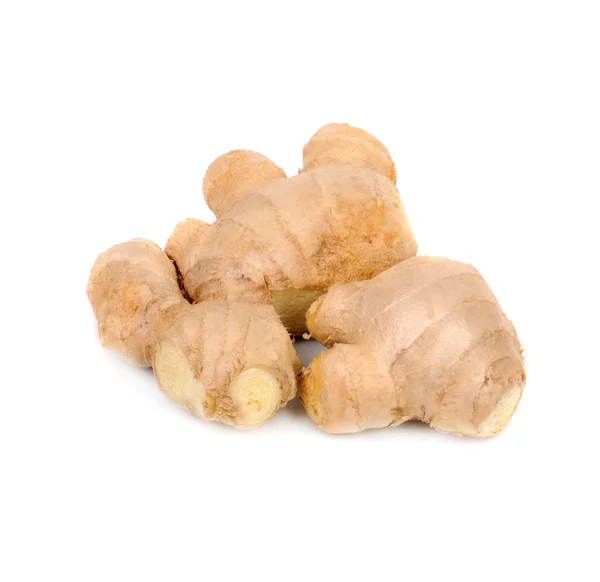 Beyaz üzerine zencefil kökü