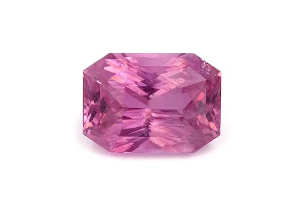 Piedra preciosa de zafiro rosa natural — Foto de Stock