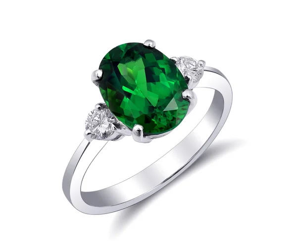 Anillo de Tsavorite natural —  Fotos de Stock