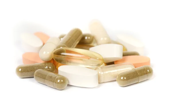 Beyaz bir arka plan üzerinde takviyeleri