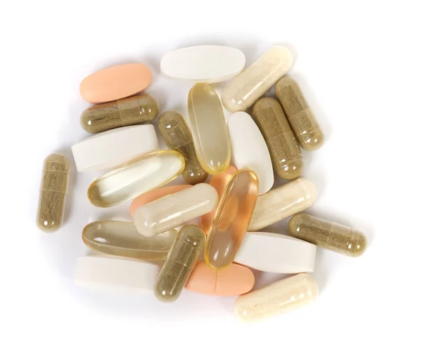 Beyaz bir arka plan üzerinde takviyeleri