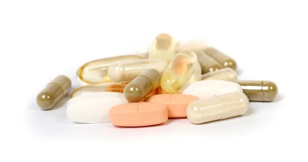 Beyaz bir arka plan üzerinde takviyeleri