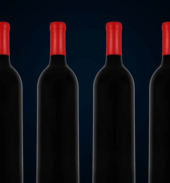 Rött vin och en flaska — Stockfoto